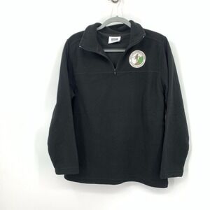 American Roots Maine Made Men Size‎ Medium Pullover Black Fleece 1/4 Sweatshirt
